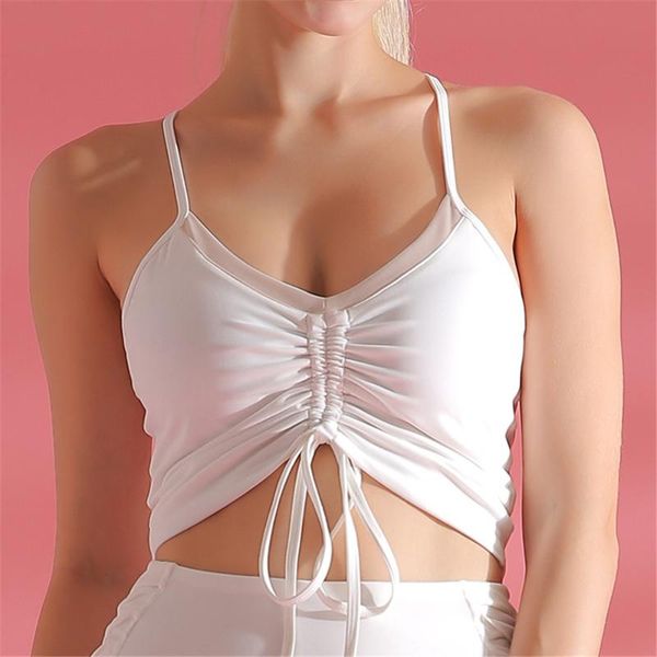 exercise bra for women drawstring running vests yoga sports bras gym fitness tank ladies sling strapless push up clothing, White;black
exercise bra for women drawstring running vests yoga sports bras gym fitness tank ladies sling strapless push up clothing, White;black