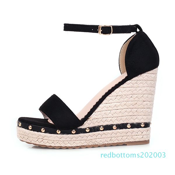 fashion ladies sandals platform summer women shoes high heels shoes ankle strap chaussures femme rivet wedges for women r03, Black
fashion ladies sandals platform summer women shoes high heels shoes ankle strap chaussures femme rivet wedges for women r03, Black