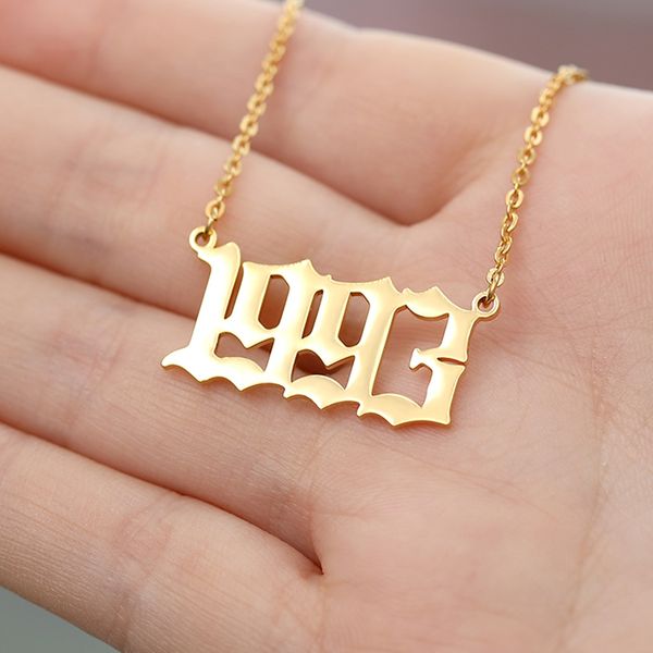 stainless steel year number custom necklaces pendants for women men gold silver long chain male female necklace fashion jewelry
stainless steel year number custom necklaces pendants for women men gold silver long chain male female necklace fashion jewelry