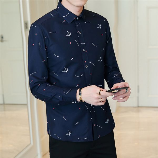 2019 summer shirt shopkeeper wind man blue england printing leisure time self-cultivation striped long sleeve camisas thin, White;black
2019 summer shirt shopkeeper wind man blue england printing leisure time self-cultivation striped long sleeve camisas thin, White;black