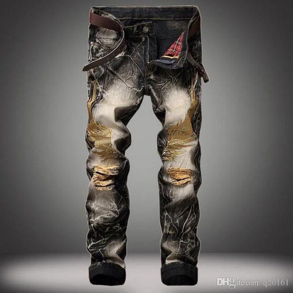 vintage man brand jeans 2017 nouveau mode lancinate pantalon embroidered golden wings fear of god black ripped jeans large size 28-42, Blue
vintage man brand jeans 2017 nouveau mode lancinate pantalon embroidered golden wings fear of god black ripped jeans large size 28-42, Blue
