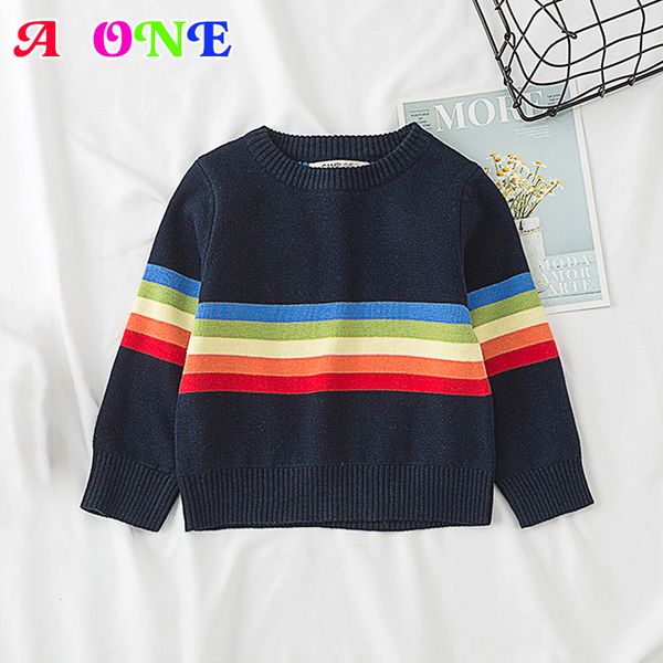 spring autumn rainbow stripe jacquard dobby baby boys knitwear kids pullover sweater children fashion clothes sweater kids, Blue
spring autumn rainbow stripe jacquard dobby baby boys knitwear kids pullover sweater children fashion clothes sweater kids, Blue