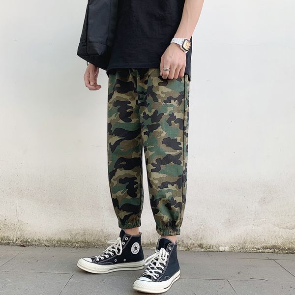 2019 summer new men's fashion casual camouflage nine points loose beam foot tide youthlpants streetwear, Black
2019 summer new men's fashion casual camouflage nine points loose beam foot tide youthlpants streetwear, Black
