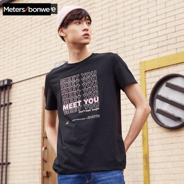 men's t-shirt cotton shirt trend personality letter print short sleeve casual round neck tee, White;black
men's t-shirt cotton shirt trend personality letter print short sleeve casual round neck tee, White;black