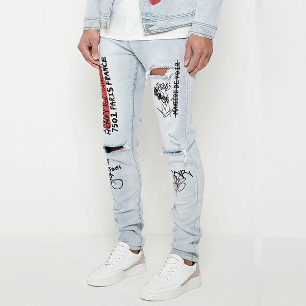 orinery 2019 new designer ripped jeans for men fashion printed denim pants distressed skinny jeans men plus size, Blue
orinery 2019 new designer ripped jeans for men fashion printed denim pants distressed skinny jeans men plus size, Blue