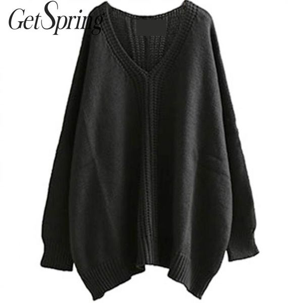 getspring women sweater v-neck irregular pullovers sweaters women solid asymmetry all mtach womens winter sweaters loose 2019, White;black
getspring women sweater v-neck irregular pullovers sweaters women solid asymmetry all mtach womens winter sweaters loose 2019, White;black