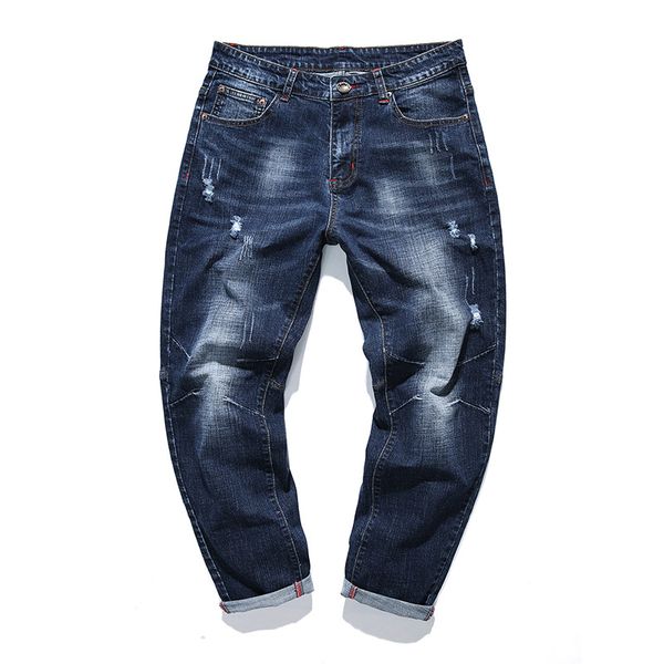 men jeans loose stretch retro washed men harem pants casual solid pleated distressed mens denim jeans vintage slim, Blue
men jeans loose stretch retro washed men harem pants casual solid pleated distressed mens denim jeans vintage slim, Blue