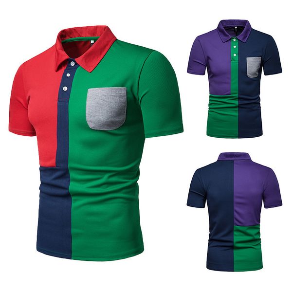 shirt patchwork polo shirts cotton new shirts red polo mens lapel casual t tees clothes neck sleeve men summer men short tees ihjas, Black
shirt patchwork polo shirts cotton new shirts red polo mens lapel casual t tees clothes neck sleeve men summer men short tees ihjas, Black