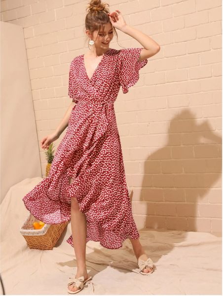 aachoae long wrap dress 2020 summer boho style floral print maxi beach dress side split party dress sundress vestidos, Black;gray
aachoae long wrap dress 2020 summer boho style floral print maxi beach dress side split party dress sundress vestidos, Black;gray