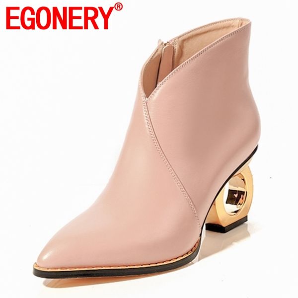 egonery fashion genuine leather zipper high frework heels pointed toe outside black and pink women winter booties
egonery fashion genuine leather zipper high frework heels pointed toe outside black and pink women winter booties