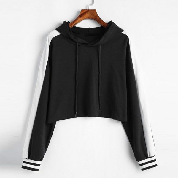 womens sweatshirt pullovers solid long sleeve splice sweatshirt hooded jumper short pullover hoodies blouse tracksuit new, Black
womens sweatshirt pullovers solid long sleeve splice sweatshirt hooded jumper short pullover hoodies blouse tracksuit new, Black