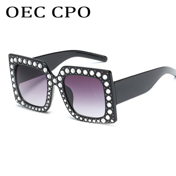 

эос cpo новые женщины brand design кристалл квадратные солнцезащитные очки зеркало ретро алмазы солнцезащитные очки женский оттенки солнцеза, White;black