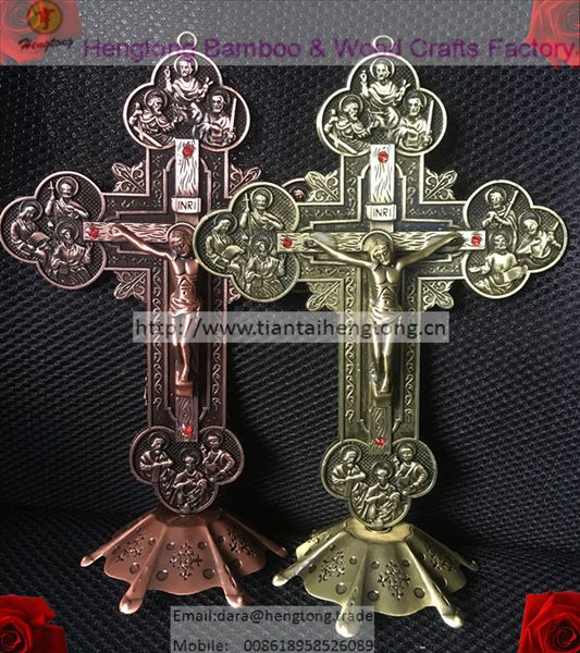 antique bronze/red copper plated orthodox church metal stones cross lord jesus christ, standing crucifix, church decoration, Silver
antique bronze/red copper plated orthodox church metal stones cross lord jesus christ, standing crucifix, church decoration, Silver