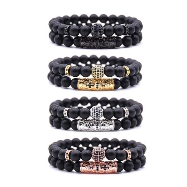 2020 couples round natural stone beaded bracelet elbow tube shaped micro zircon charms bracelet diy jewelry for man women, Black
2020 couples round natural stone beaded bracelet elbow tube shaped micro zircon charms bracelet diy jewelry for man women, Black