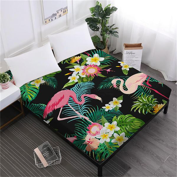 Green Leaves Flowers Print Bed Sheet Flamingo Plant Painted Fitted Sheet Twin Full Queen Mattress Cover Soft Bedclothes
Green Leaves Flowers Print Bed Sheet Flamingo Plant Painted Fitted Sheet Twin Full Queen Mattress Cover Soft Bedclothes