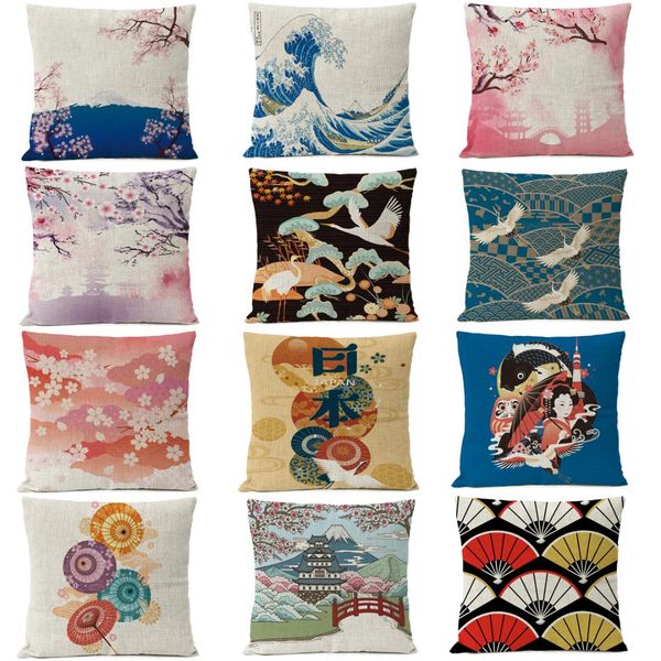 japanese ukiyo-e pillow cover fuji mountain cherry blossom wave cushion cover home decorative linen pillow case cojines almofada
japanese ukiyo-e pillow cover fuji mountain cherry blossom wave cushion cover home decorative linen pillow case cojines almofada