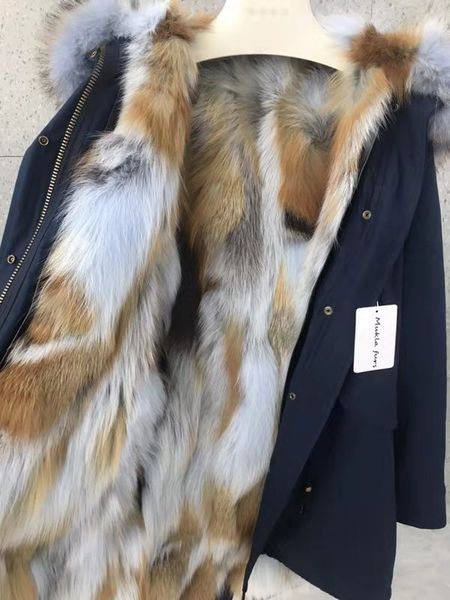 mukla furs women's midi long rare red fox furs liner parkas hooded with large raccoon fur collar luxurious coat for cold winter, Black
mukla furs women's midi long rare red fox furs liner parkas hooded with large raccoon fur collar luxurious coat for cold winter, Black