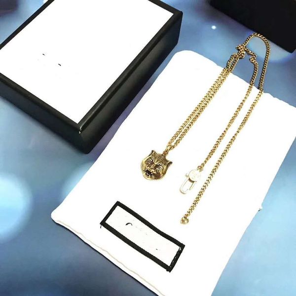 classic fashion tiger head necklace retro couple chain brass necklace seiko high-end jewelry supply, Silver
classic fashion tiger head necklace retro couple chain brass necklace seiko high-end jewelry supply, Silver