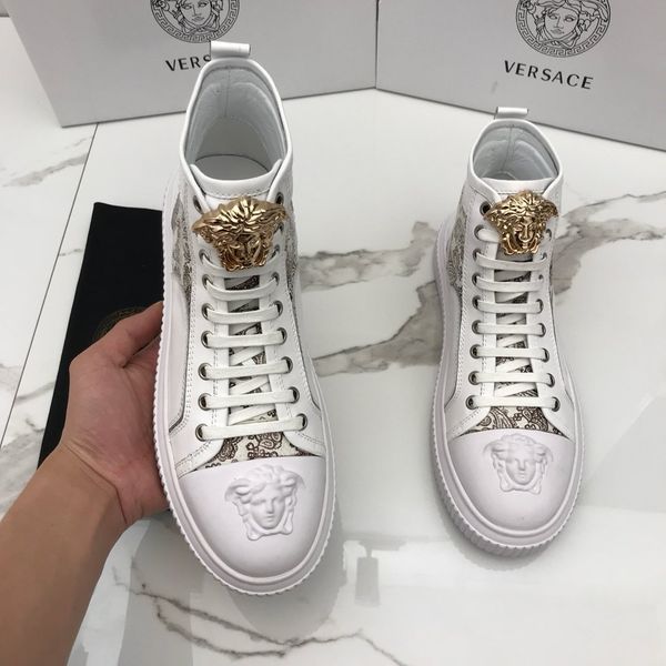 high-end luxury men's casual sneakers fashion design brand platform high-men's shoes all seasons vintage medusa pattern size 38-44, Black
high-end luxury men's casual sneakers fashion design brand platform high-men's shoes all seasons vintage medusa pattern size 38-44, Black