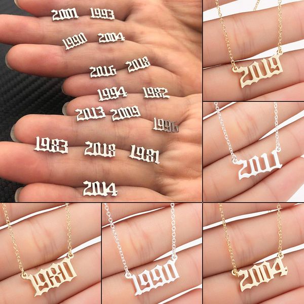 year number custom simple models necklace for women metal jewelry gold silver fashion personalized design 2019 new, Golden;silver
year number custom simple models necklace for women metal jewelry gold silver fashion personalized design 2019 new, Golden;silver