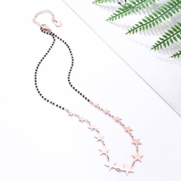 stainless steel star short choker necklace for women rose gold beaded chain necklaces women's trendy jewelry collier dropship, Silver
stainless steel star short choker necklace for women rose gold beaded chain necklaces women's trendy jewelry collier dropship, Silver
