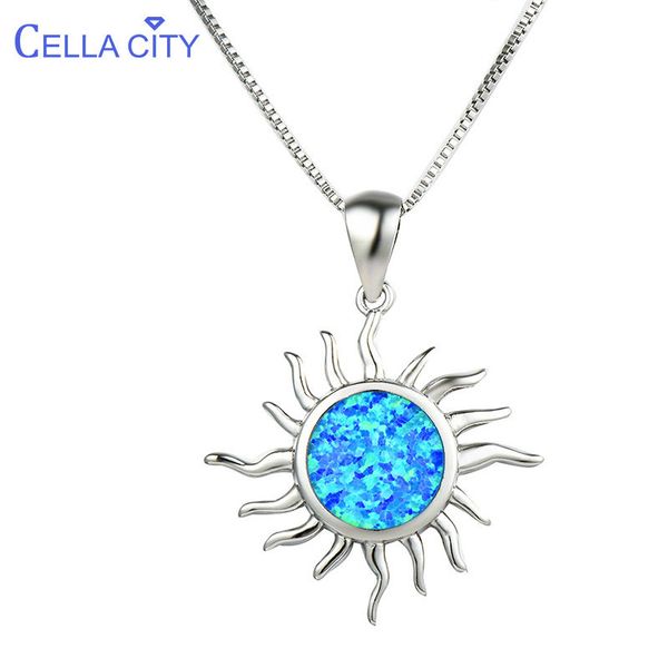 cellacity white blue silver 925 jewelry round opal sun pendant necklace for women gemstones simple style accessory wholesale
cellacity white blue silver 925 jewelry round opal sun pendant necklace for women gemstones simple style accessory wholesale