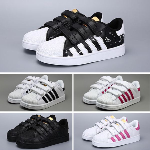 2018 children superstar shoes original white gold baby kids superstars sneakers originals super star girls boys sports casual shoes 24-35, Black
2018 children superstar shoes original white gold baby kids superstars sneakers originals super star girls boys sports casual shoes 24-35, Black