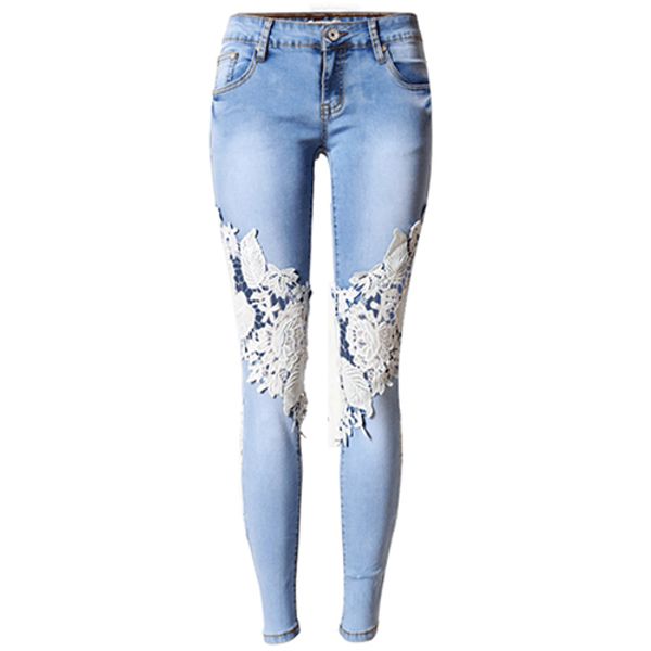 женская мода джинсы брюки lace цветочные сращивания повседневный длинный тощий карандаш брюки, светло-голубой, Blue
женская мода джинсы брюки lace цветочные сращивания повседневный длинный тощий карандаш брюки, светло-голубой, Blue