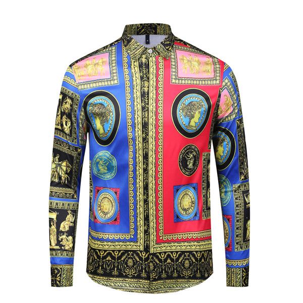 fashion designer slim fit shirts men 3d medusa black gold floral print mens dress shirts long sleeved business casual shirts males clothes, White;black
fashion designer slim fit shirts men 3d medusa black gold floral print mens dress shirts long sleeved business casual shirts males clothes, White;black