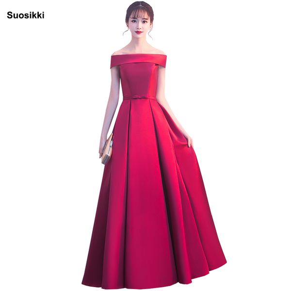 suosikki simple long evening dress the bride banquet satin boat neck off-the-shoulder floor-length party gown custom made, White;black
suosikki simple long evening dress the bride banquet satin boat neck off-the-shoulder floor-length party gown custom made, White;black