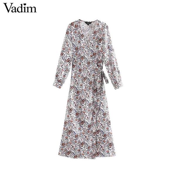 vadim women fashion floral wrap dress v neck bow tie sashes cross design long sleeve female mid calf midi dresses qd249, Black;pink
vadim women fashion floral wrap dress v neck bow tie sashes cross design long sleeve female mid calf midi dresses qd249, Black;pink