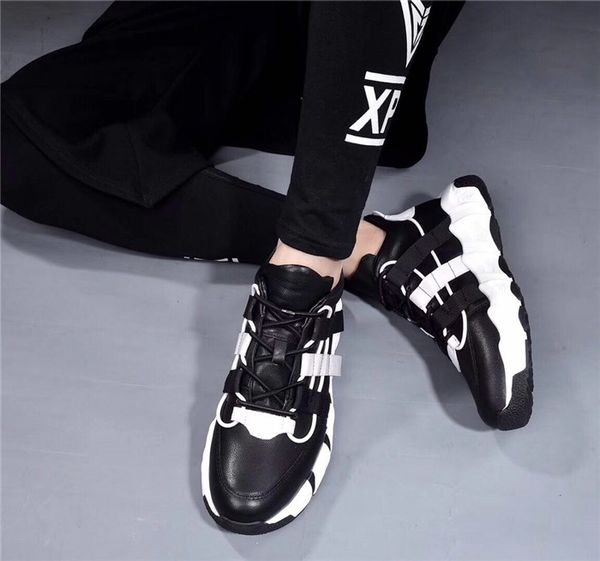 new leather fashion luxury men's shoes thick bottom sports casual shoes round head color matching trend youth running shoes size 38-44, Black
new leather fashion luxury men's shoes thick bottom sports casual shoes round head color matching trend youth running shoes size 38-44, Black