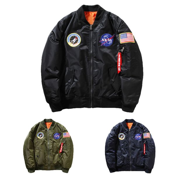 new ma-1 nasa navy flying men's jacket,nylon thick winter letterman varsity american college bomber flight jacket for men, Black;brown
new ma-1 nasa navy flying men's jacket,nylon thick winter letterman varsity american college bomber flight jacket for men, Black;brown