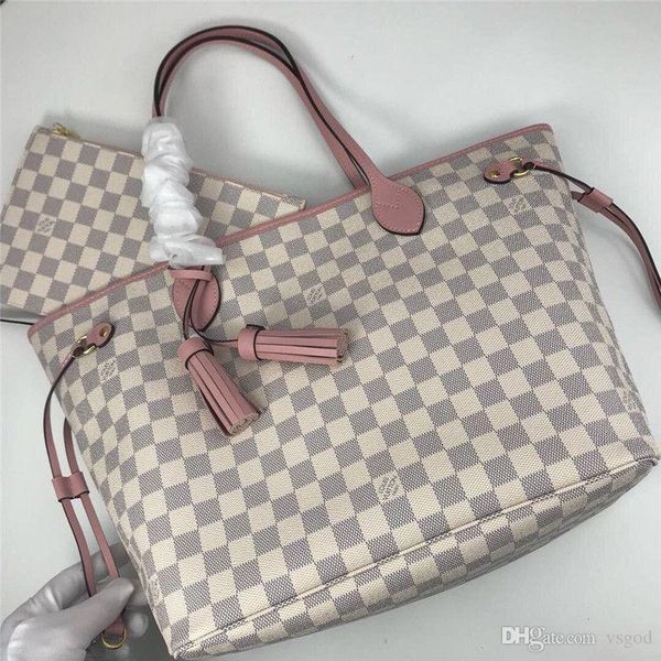 19 l letter neverfull leather handbag white checker bag printing pur e women fa hion bag girl hopping bag 
19 l letter neverfull leather handbag white checker bag printing pur e women fa hion bag girl hopping bag