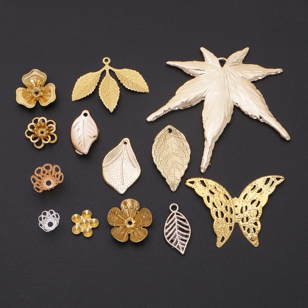 13 pieces alloy leaves flowers beads caps charms pendants findings for diy bridal hair jewelry necklace bracelet earrings craft making, Black
13 pieces alloy leaves flowers beads caps charms pendants findings for diy bridal hair jewelry necklace bracelet earrings craft making, Black