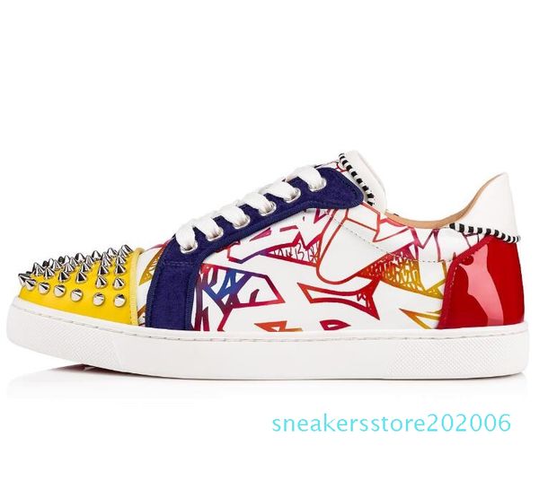 luxury seavaste 2 orlato red bottom sneaker shoes graffiti patent leather + spikes + low leisure flats fashion party wedding shoes s06, Black
luxury seavaste 2 orlato red bottom sneaker shoes graffiti patent leather + spikes + low leisure flats fashion party wedding shoes s06, Black