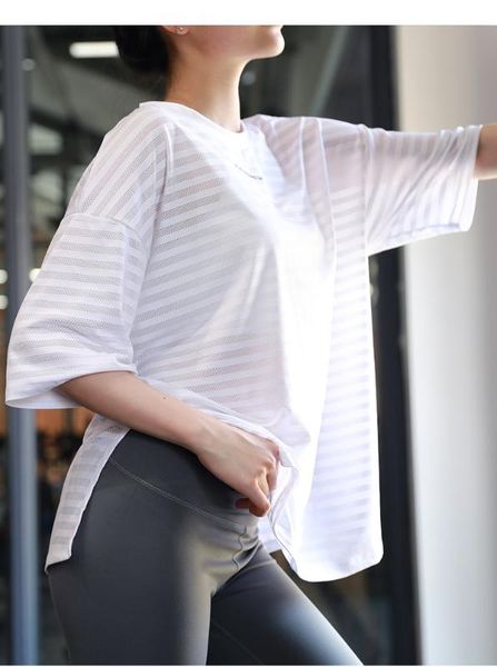 u20048 mesh panel loose yoga shirt running sport women fitness yoga shirt mesh quick-dry gym clothes sport, White;red
u20048 mesh panel loose yoga shirt running sport women fitness yoga shirt mesh quick-dry gym clothes sport, White;red