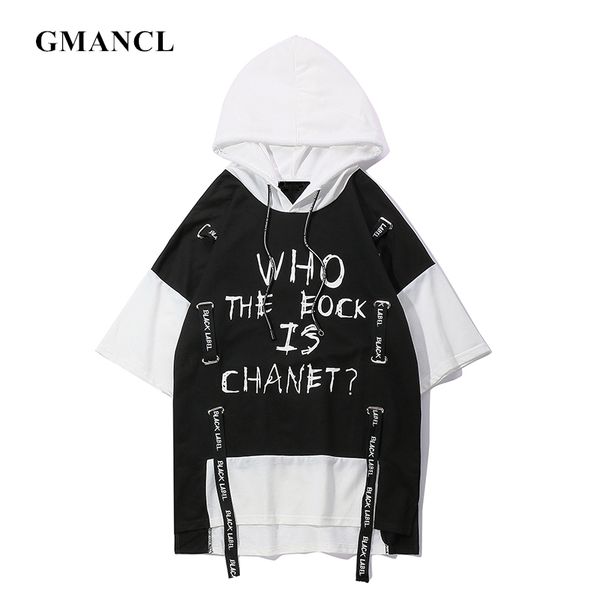 men new summer oversize graffiti letter printed hooded t-shirt harajuku hip hop ribbon short sleeve hoodies tshirts streetwear, White;black
men new summer oversize graffiti letter printed hooded t-shirt harajuku hip hop ribbon short sleeve hoodies tshirts streetwear, White;black