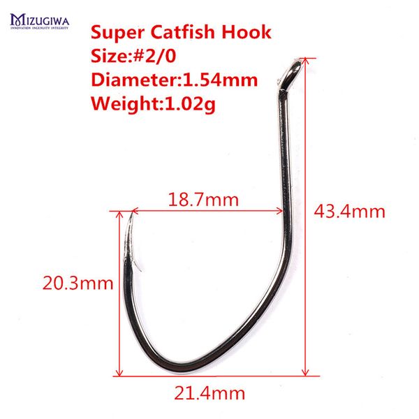 50 pcs mizugiwa 1/0 2/0 fishing hook super catfish hook fishing sharp tackle fishhook pesca heavy gauge black nickel
50 pcs mizugiwa 1/0 2/0 fishing hook super catfish hook fishing sharp tackle fishhook pesca heavy gauge black nickel
