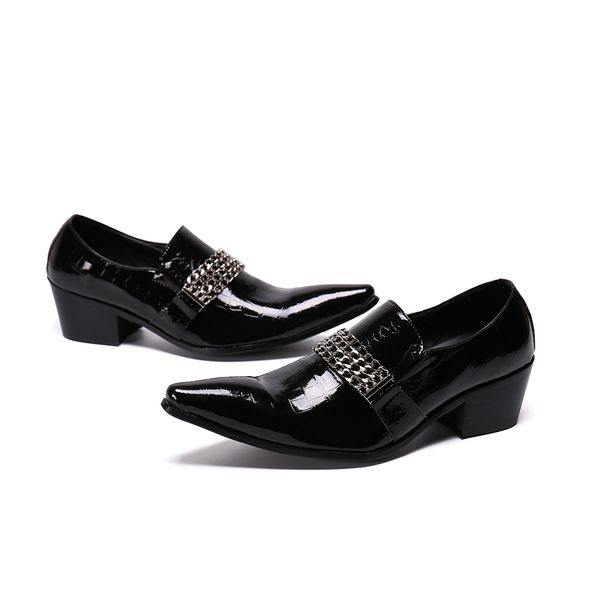 gentleman black mens high heel shoes fashion chains genuine leather business shoes male slip on breathable formal wedding
gentleman black mens high heel shoes fashion chains genuine leather business shoes male slip on breathable formal wedding