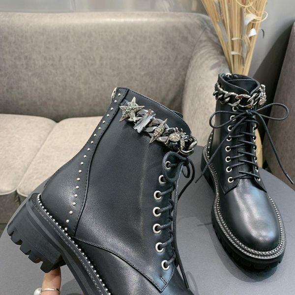 vibsterimma women genuine leather ankle boots chain trimmed booties with bee and stars, Black
vibsterimma women genuine leather ankle boots chain trimmed booties with bee and stars, Black