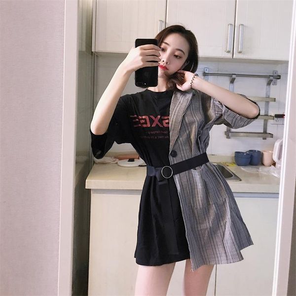ins lattice stitching fake two piece letter dress women's clothes japan kawaii retro female korean harajuku dresses for women, Black;gray
ins lattice stitching fake two piece letter dress women's clothes japan kawaii retro female korean harajuku dresses for women, Black;gray