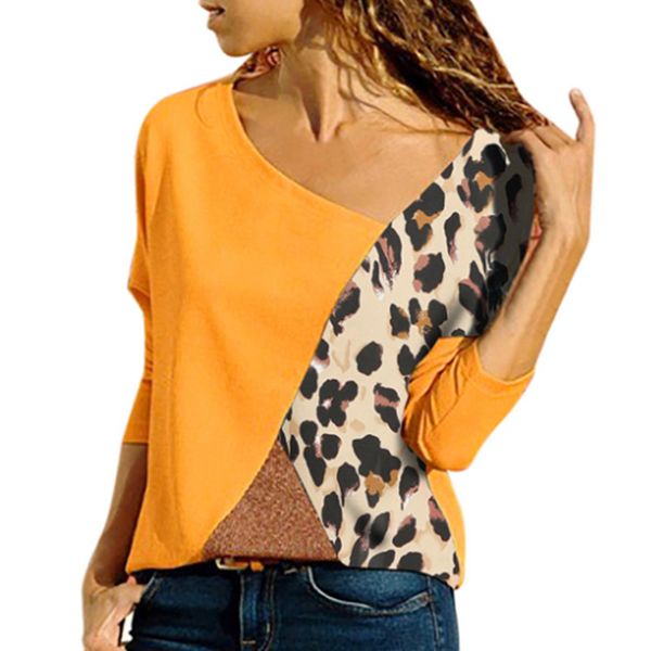 women's t-shirt spring casual patchwork women long sleeve splice leopard printed shirt plus size clothing s-5xl sj1585v, White
women's t-shirt spring casual patchwork women long sleeve splice leopard printed shirt plus size clothing s-5xl sj1585v, White