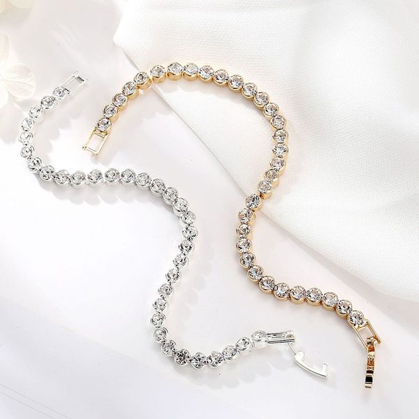 теннис rhinestone браслеты для женщин простой циркон gold цвет женский jewelry wild match модные простые аксессуары производители питания, Black
теннис rhinestone браслеты для женщин простой циркон gold цвет женский jewelry wild match модные простые аксессуары производители питания, Black