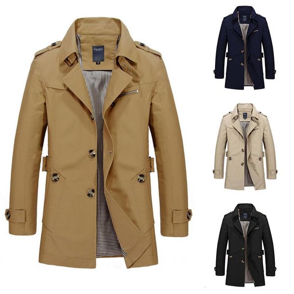 fashion jackets men autumn british streetwear casual outwear khaki smart long trench men windbreaker classical business coats, Black;brown
fashion jackets men autumn british streetwear casual outwear khaki smart long trench men windbreaker classical business coats, Black;brown