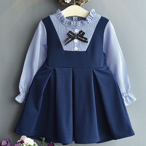 princess dresses for girls kids clothes spring new baby girl dress striped with bow long sleeve cotton boutique dress clothes, Red;yellow
princess dresses for girls kids clothes spring new baby girl dress striped with bow long sleeve cotton boutique dress clothes, Red;yellow