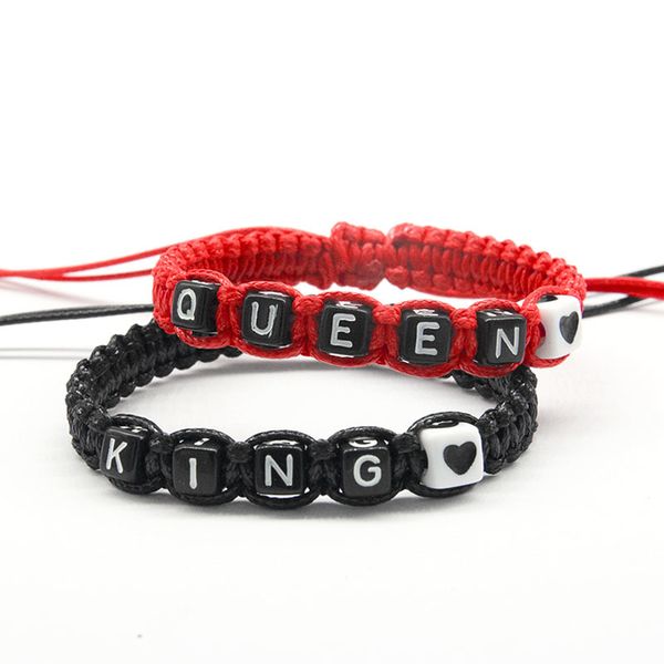 2pcs/pair black red couple bracelets king queen with black heart beads rope chains size adjustable lovers gifts charm bracelets, Golden;silver
2pcs/pair black red couple bracelets king queen with black heart beads rope chains size adjustable lovers gifts charm bracelets, Golden;silver