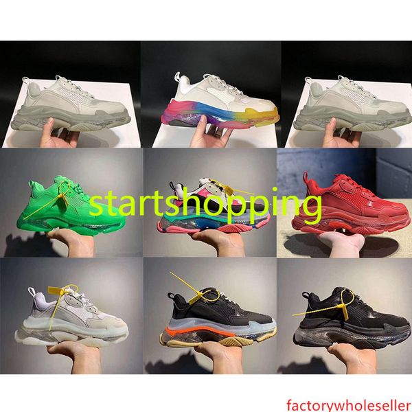 2020 paris 17fw green crystal bottom triple-s running shoes clear sole dad shoes platform shoes for men vintage kanye old grandpa trainer
2020 paris 17fw green crystal bottom triple-s running shoes clear sole dad shoes platform shoes for men vintage kanye old grandpa trainer