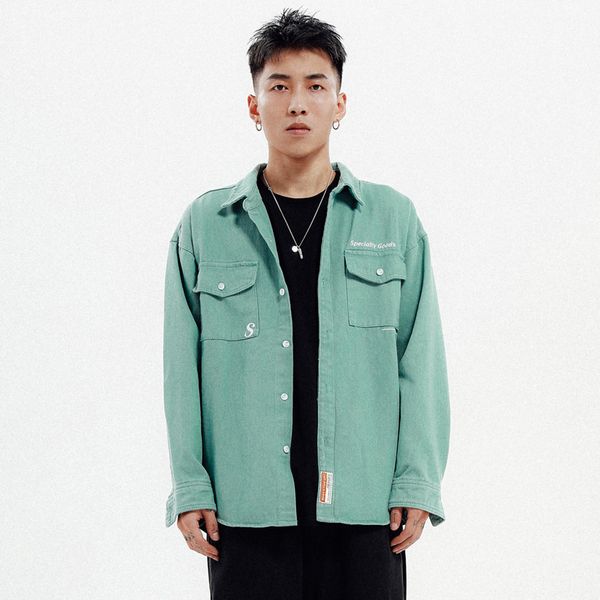 shirt men's spring and autumn new trend japanese style long-sleeved loose men's tooling denim shirt jacket, Black;brown
shirt men's spring and autumn new trend japanese style long-sleeved loose men's tooling denim shirt jacket, Black;brown