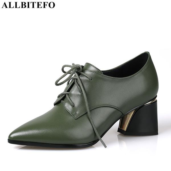allbitefo thick heel genuine leather pointed toe party women shoes office ladies shoes women high heel, Black
allbitefo thick heel genuine leather pointed toe party women shoes office ladies shoes women high heel, Black